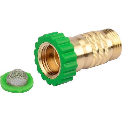 Régulateur de pression d'eau en laiton avec filtre à sédiments intégré, compatible avec les tuyaux d'arrosage, idéal pour le camping. (1/5)