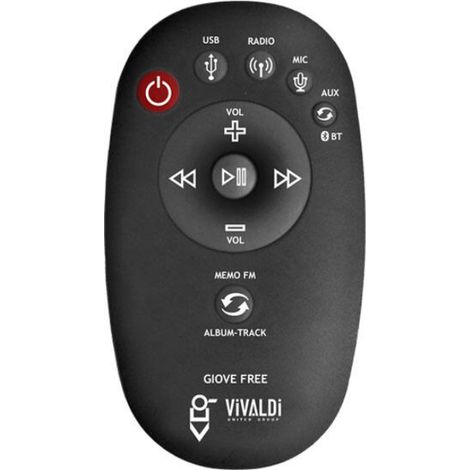 Telecomando vivaldi giove per giove freemk3 e giove freenetmk3 nero - tcir5b