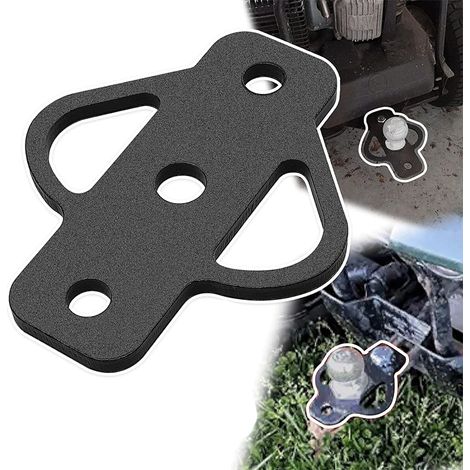 (1 Stück) Dreifachhaken mit Bolzenaufnahme, geeignet für Golfwagen und Gartentraktoren.