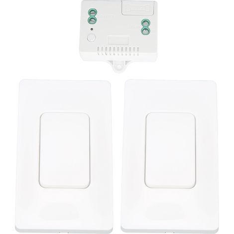 Interrupteur Lumière Sans Fil Auto-Alimenté 433MHz avec Télécommande pour Maison (1/5)