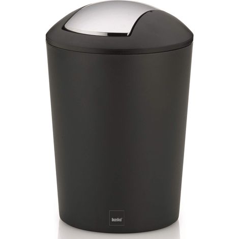 Kela 22300, Cestino con Coperchio Basculante, 5 l, Plastica, Marta', Nero (1/5)