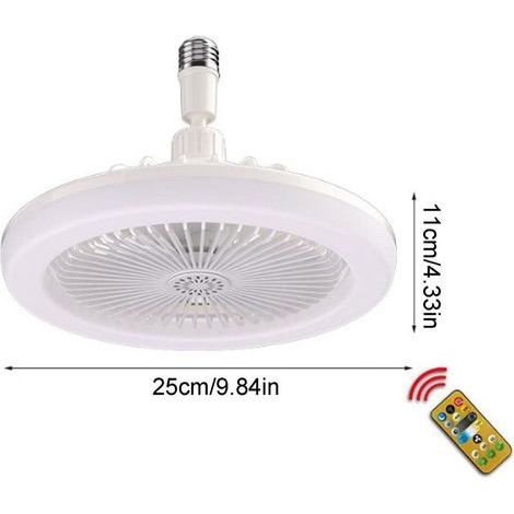 Ventilateur de plafond LED XINXI avec télécommande, lumière et ampoule - Idéal pour chambre à coucher (1/5)