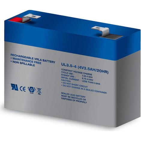BATTERIA AGM 4V 3,5Ah Misure 91x34x66mm ENERGIVM