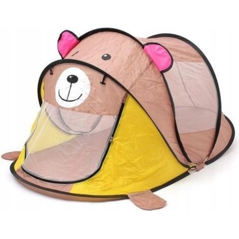 Kinder-Strandzelt für den Garten, faltbar, Teddybär-Design, 185 x 85 x 100 cm