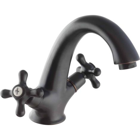 PaulGurkes Nostalgie Armatur Wasserhahn schwarz Mischbatterie Retro (1/5)