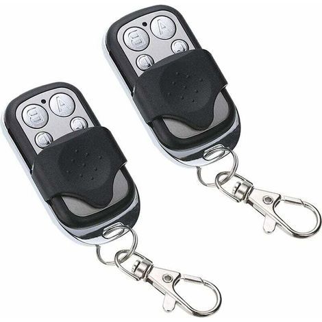 Ulisem Universal Remote Control, 433 MHz Universal Door Remote for Automatic Garage Doors - 2 Pieces - Remote Control and Wall Transmitter for Motors
