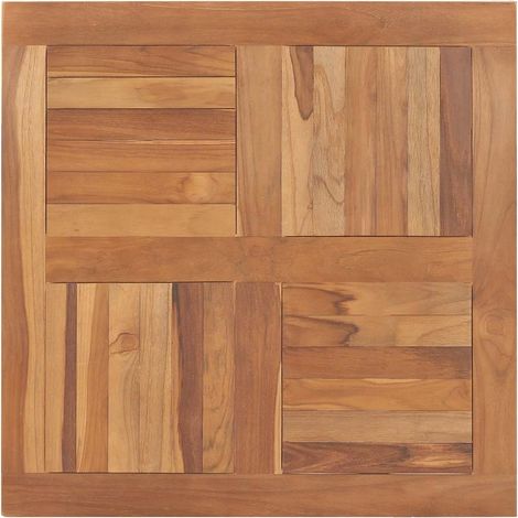 Maison Exclusive - Dessus de table Bois de teck solide Carré 80x80x2,5 cm (1/5)