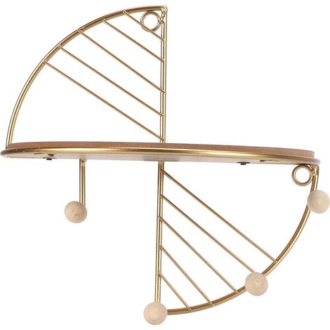 Étagère Murale Moderne en Or pour Salon et Véranda, Rangement Décoratif (1/5)