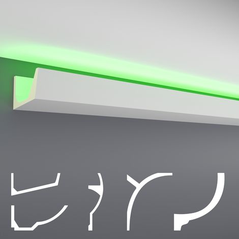 Paquets économiques LED-1 à LED-20 Profil PU - éclairage indirect, opaque: 2 mètres, AB274 / 110x71mm