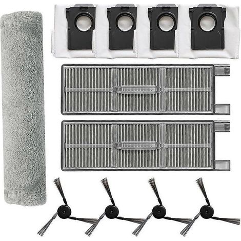 11 pièces de rechange pour aspirateur Mova Z50 Ultra/Z5 Pro/Z5 : lingette de nettoyage, brosse latérale, filtre et sac à poussière. (1/5)