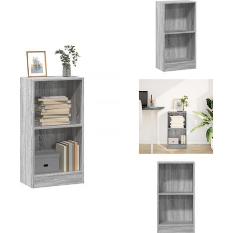 Bücherregal Grau Sonoma 40x24x76 cm Holzwerkstoff - Bücherregal - Bücherregale - Bücherständer - Bücherschrank (1/5)