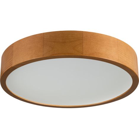 Soffitto rotondo legno-vetro - LED E27 - Ø375 mm - Oro quercia - Kanlux GIASMINO (1/5)
