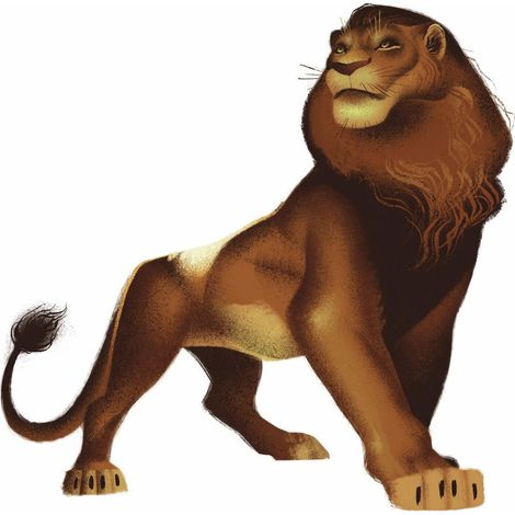 Sticker Geant Simba Film Le Roi Lion Disney 64 X 66 Cm
