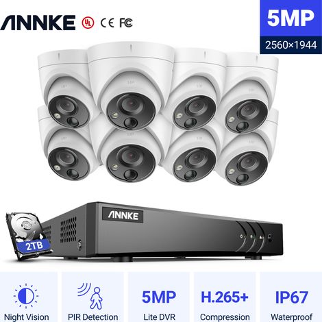 ANNKE 8CH CCTV Kit 5 in 1 DVR Smart IR 85MP Night Vision Waterproof Remote Monitoring Security CCTV Camera System - 2TB HDD (1/5)