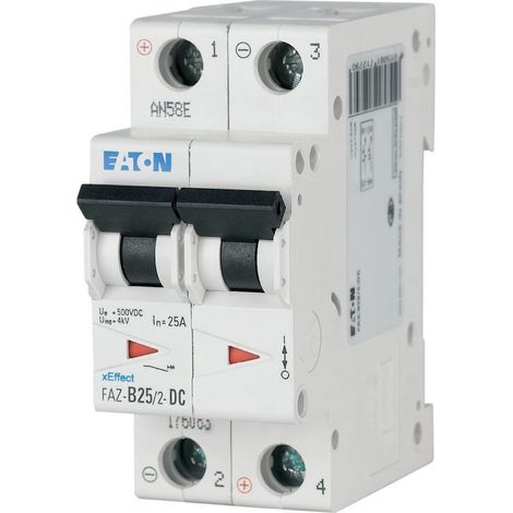 Disyuntor de sobrecorriente 15kA FAZ DC FAZ-B2/2-DC