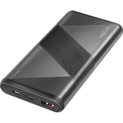 LogiLink PA0275 Akkupack 10000 mAh Quick Charge 3.0, Fast Charge, USB PD 2.0 LiPo Schwarz (1/5)