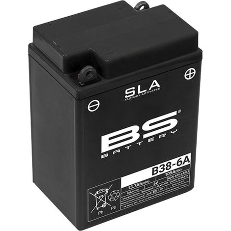 BS BATTERY B38-6A (FA) 6V 13AH 119X83X161 SANS ENTRETIEN - À ÉTANCHÉITÉ INOXYDABLE (105A) (10)