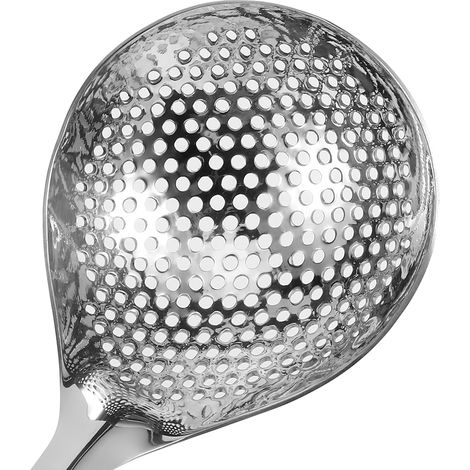 Lot de 2 passoires à long manche en acier inoxydable pour marmites et casseroles, cuillères à soupe, ustensiles de cuisine portables (1/5)
