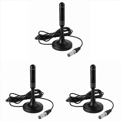 Antenne TNT HD numérique avec câble coaxial de 300 cm, étanche (1/5)