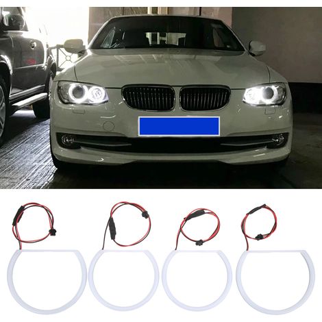 Modification automobile : Kit d'anneaux lumineux LED (lumière blanche) pour BMW E90 E91 E46 (1/5)
