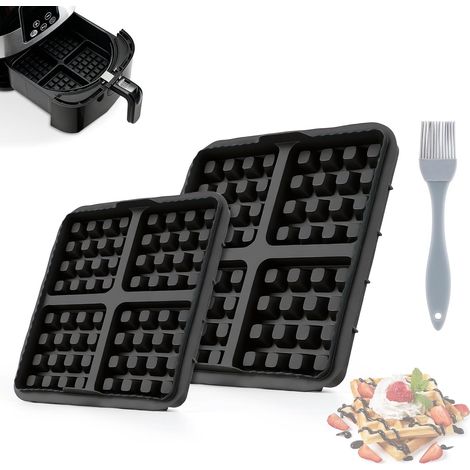 2PCS Silicone Waffle Molds for NA229/230 Air Fryer Accessories (1/5)