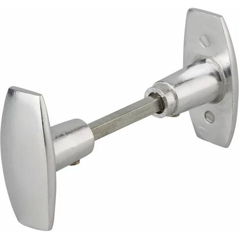 Thirard – Bouton double carré 6 mm – Alliage poli pour portes jusqu'à 70 mm – Installation facile avec vis pointeau – Design ergonomique