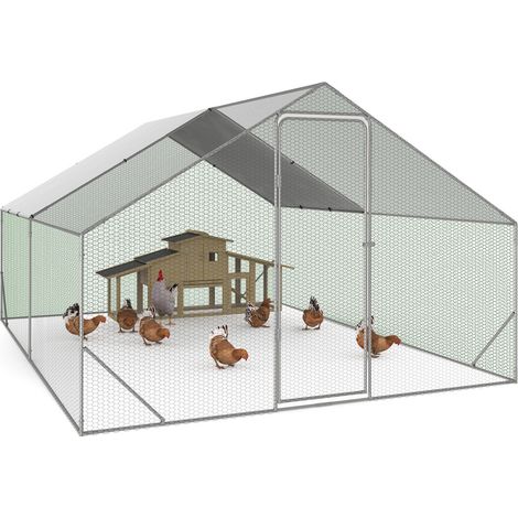 Gallinero 12 m² malla metálica 4x3 M acero galvanizado
