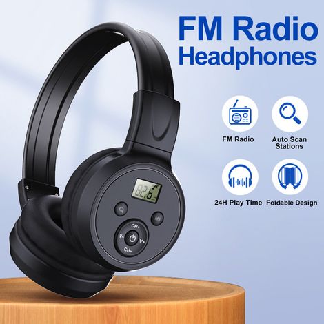 Casque radio FM portable rechargeable - Récepteur FM haute réception pour réunions, travail quotidien, marche et jogging (1/5)