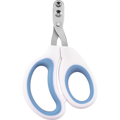 Conception à double prise en main — Ciseaux à ongles pour chats / Coupe-ongles pour animaux de compagnie / Coupe-griffes — (Bleu) Lot de 2 (1/5)