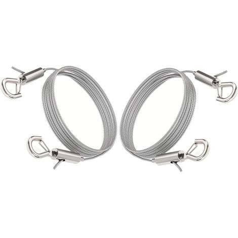 Lot de 2 câbles suspension réglables en acier inoxydable, robustes, (1/5)
