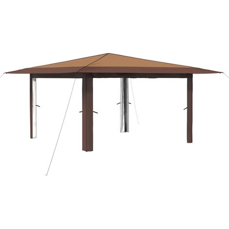 Gazebo without Sidewall 4 x 4 m Beige and Brown vidaXL (1/5)