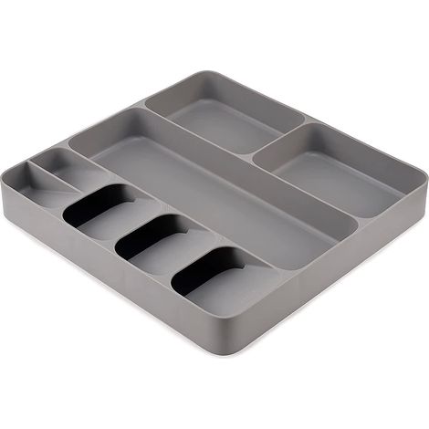 organiseur Pour Couverts, Ustensiles Et Gadgets, Gris, 39,7 X 38,4 X 5,3 Cm (1/4)