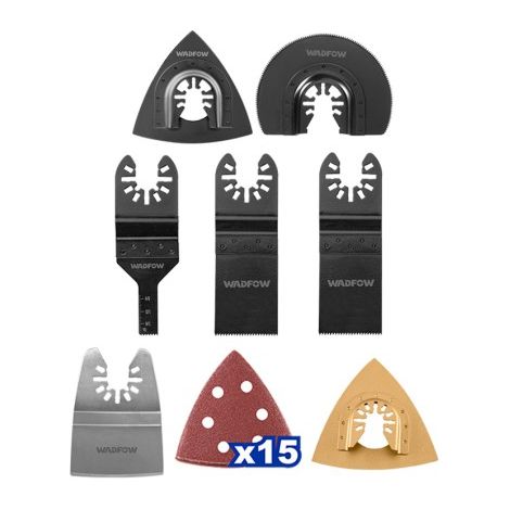 Ensemble d'accessoires pour outils multifonctions WADFOW 22 pièces, acier de haute qualité, installation facile, polyvalent (1/3)