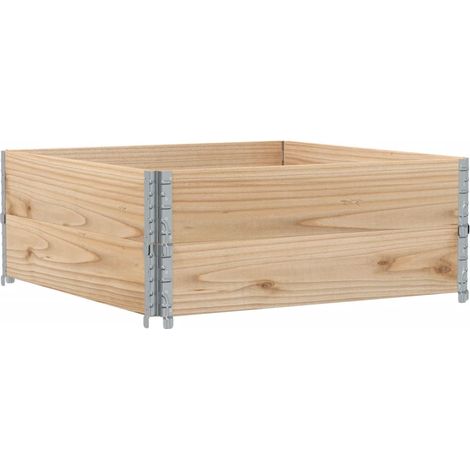 Vassoio per fioriera aiuola rialzata piante fiori terrazza giardino 100 x 100 cm legno massello di pino marrone 020037239