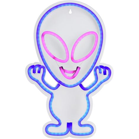Lampe néon LED extraterrestre, alimentée par USB, veilleuse décorative pour bar à domicile (1/5)