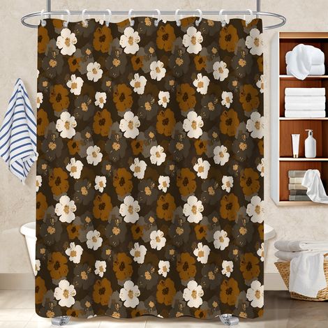 Voile de douche fluide en polyester 180x180 design voile de douche pour offrir à noël ou un anniversaire (1/5)