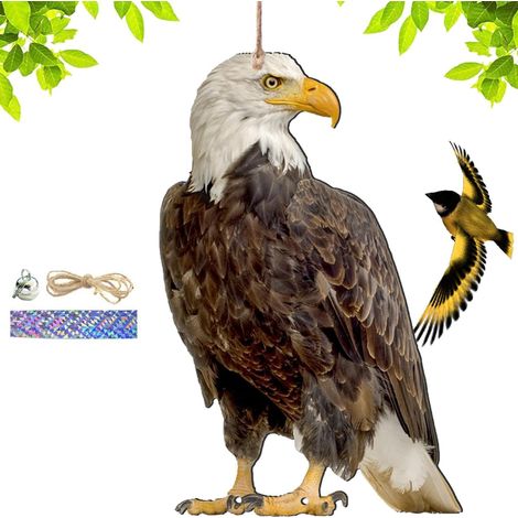 Hibou Effaroucheur Oiseaux, Hibou Anti Corbeau Anti-Pigeon, Hibou Épouvantail Pendentif Jardin Protecteur, Répu Lsif pour Oiseaux en Forme De Hibou pour Balcon Potager Jardin (1/5)