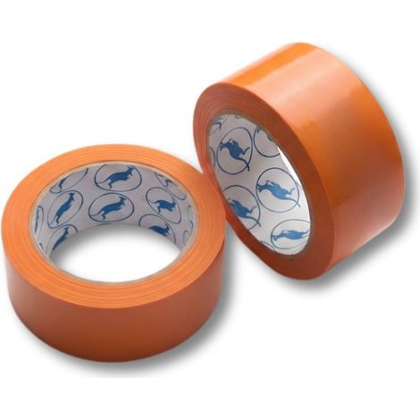 Ruban PVC orange bâtiment 75 mm x 33 m