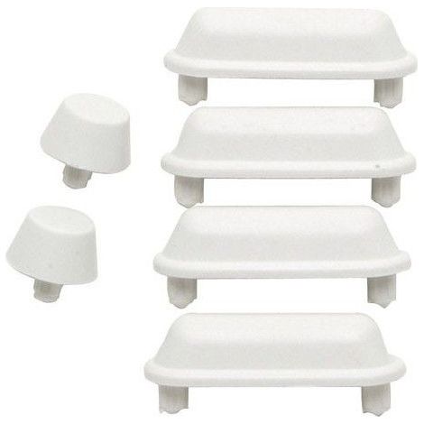 Maurer – Butées de siège de toilette – Kit de pare-chocs en caoutchouc blanc – Évite les chocs de cuvette – Accessoires pour abattant