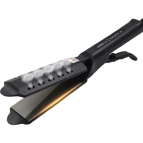 Fer à Lisser Noir En Céramique Tourmaline Ionique Plat à Friser 4 Vitesses De Réglage De La Température Pour Femmes (1/3)