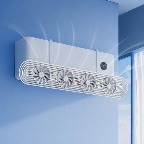 Déflecteur de climatisation réglable, déflecteur d'air de climatisation murale, rotation de 180 °, coupe - vent, protection pour bébé et famille (1/5)