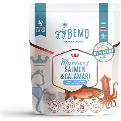 Bemo Cat Marines Salmón y Calamares - alimento seco para gatos con salmón y calamares 10 kg