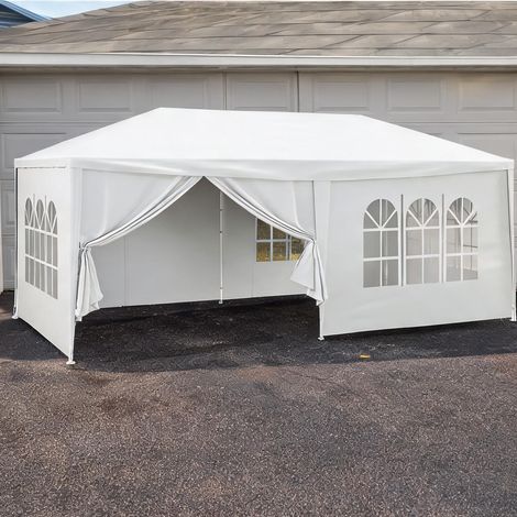 Tonnelle de jardin blanco en métal PE 583 x 293 x 260 cm (1/5)