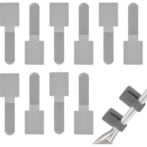 Attaches Câbles Auto-Aggrippantes 10 Pièces Organisateur Auto-Aggrippant Accessoires Bureau Pour Maison Mur Étagère Bureau Plafond Station Travail Studio Salle De Classe G (1/5)