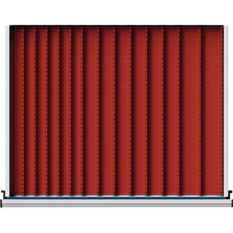 Schubladenunterteilungsmaterial Front-H.ab 60mm 42Muldenplatten f.Schrank-B910mm (1/2)