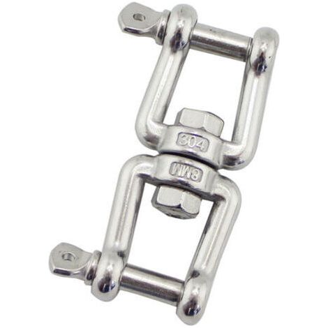 Pivotant Manille Connecteurs Suspension - MâChoires en Acier Inoxydable 304, Pivote en Toute pour Fauteuil Suspendu, BalançOire, Sac De Frappe, Yoga, Meubles Suspendus Et Divers - 2 Pcs (1/4)