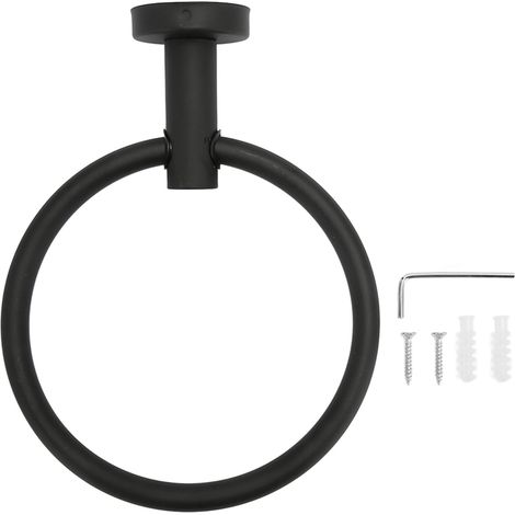 Towel Ring Matte Black Towel Hanger Stainless Steel Anti Rust Wall Mount Modern Towel Holder for Bathroom