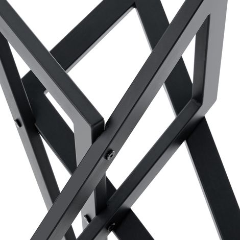 Runder Couchtisch 85x75,7 cm aus gehärtetem Glas und schwarzem Metall – MEUBLIV (1/5)