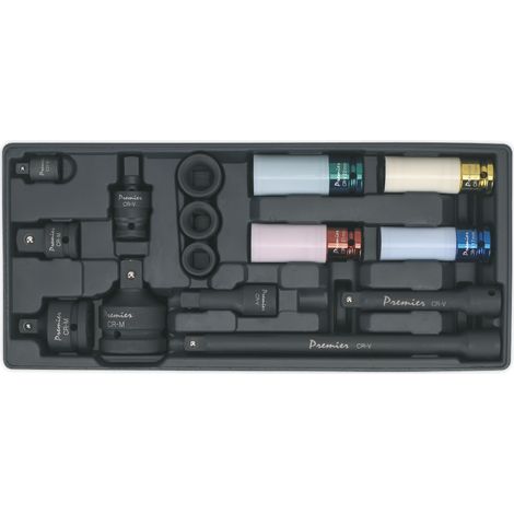 Sealey Premier Impact Socket & Adaptor Set with Tool Tray 15pc TBT25 (1/2)