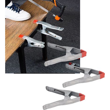 Serre-joint en A de 23 cm (9 pouces) pour le travail du bois, robuste et doté de pinces à ressort pour la fixation de tuyaux d'eau, de planches de bois et de pierres. (1/5)